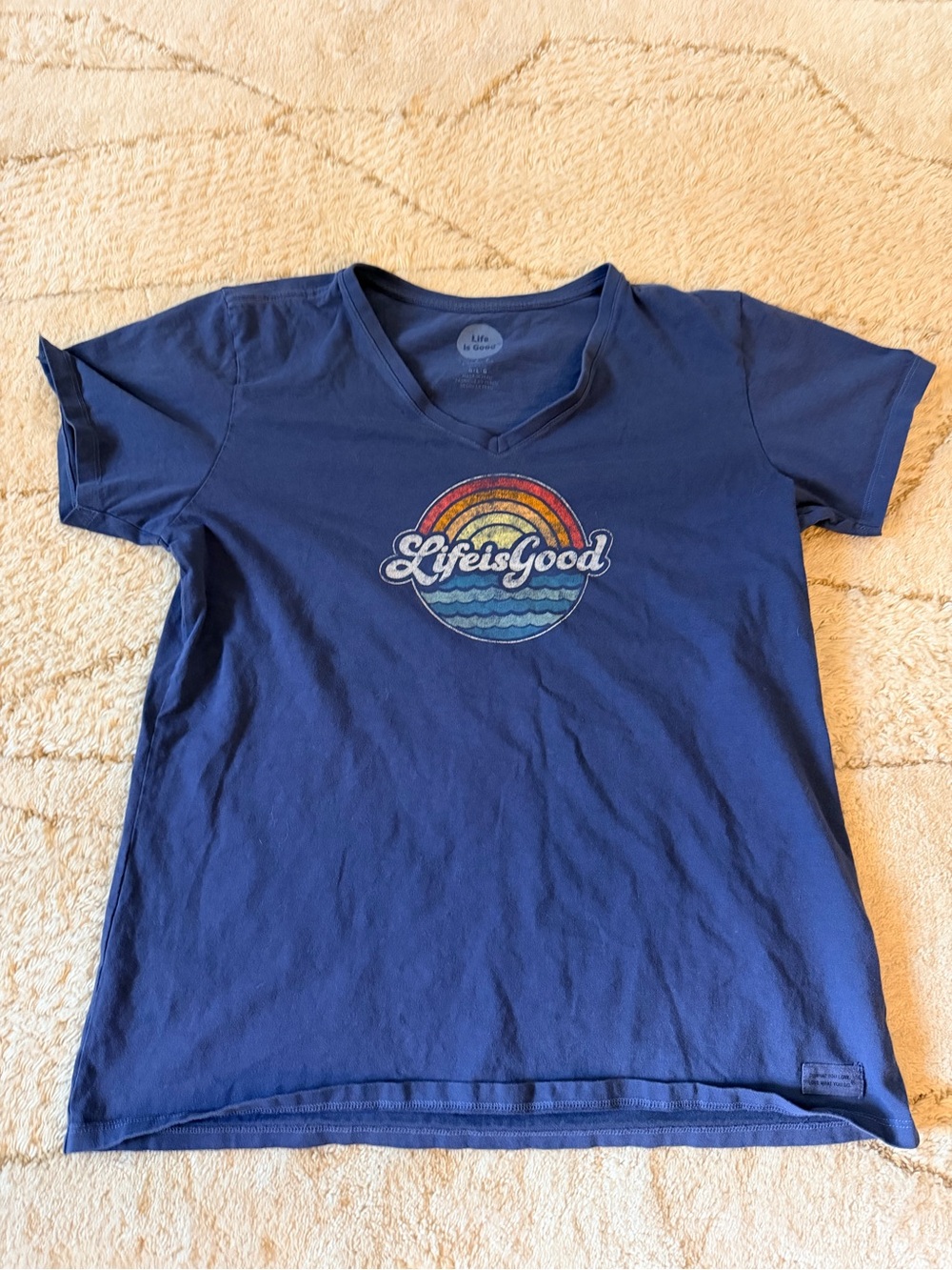 Life is Good Blue Graphic Tee